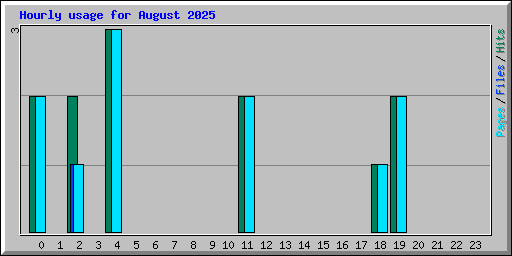 Hourly usage for August 2025